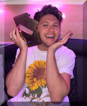 Niall Horan poses with his Official Number 1 Album Award from the Official Charts Company for The Show (credit: Official Charts Company)